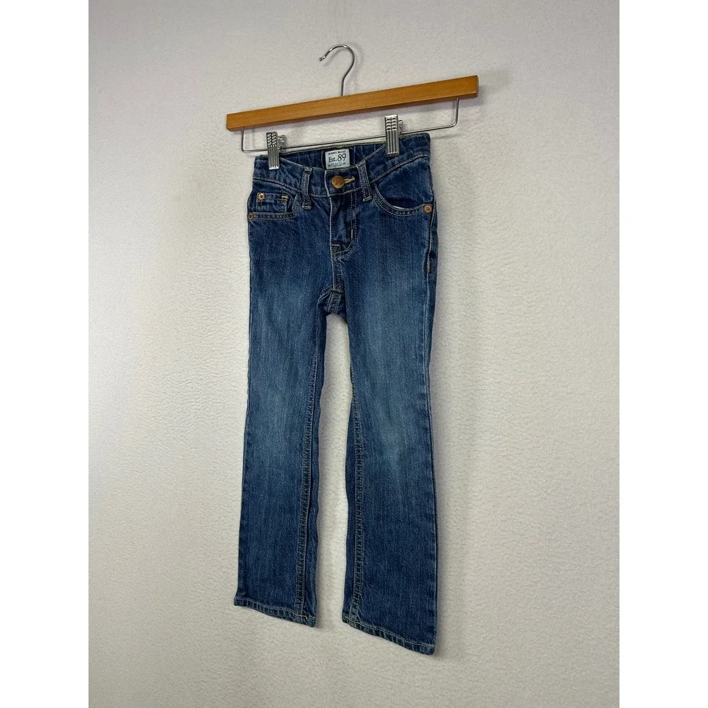 Casual The‎ Childrens Place Girls Size 5 Blue Skinny Stretch Heart Denim Jeans